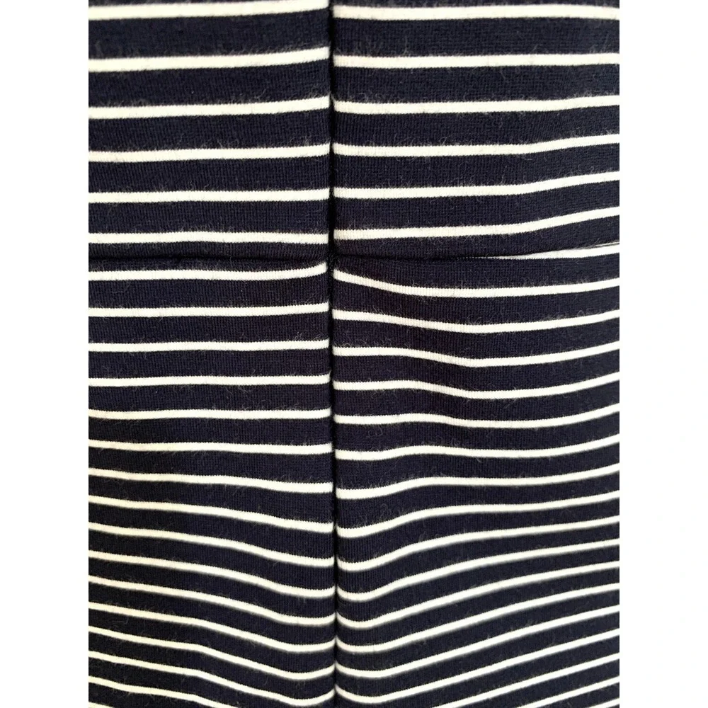 Banana Republic Sleeveless Ponte Sheath Dress Navy White Stripe Career Size 6
